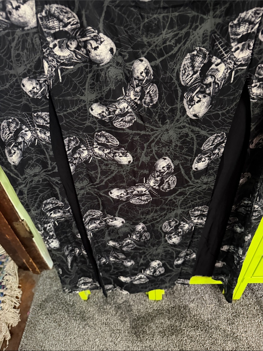 Killstar Black Maxi Skirt with  Death Moths Plus size - Picture 5 of 5